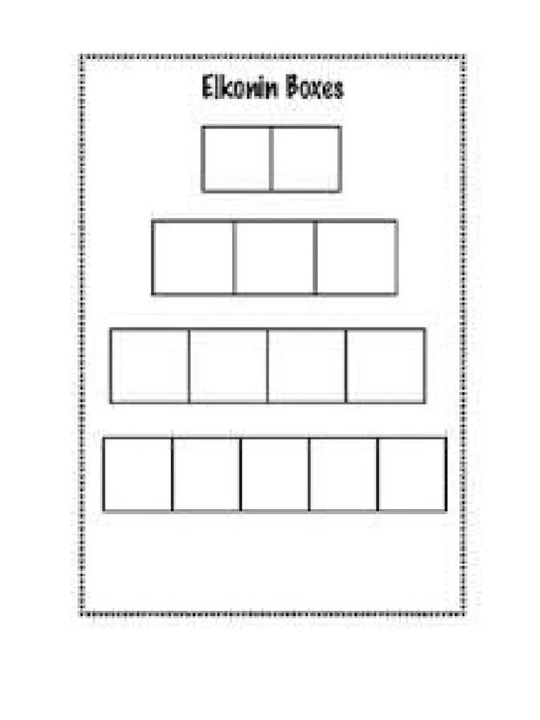 Free Printable Blank Elkonin Boxes
