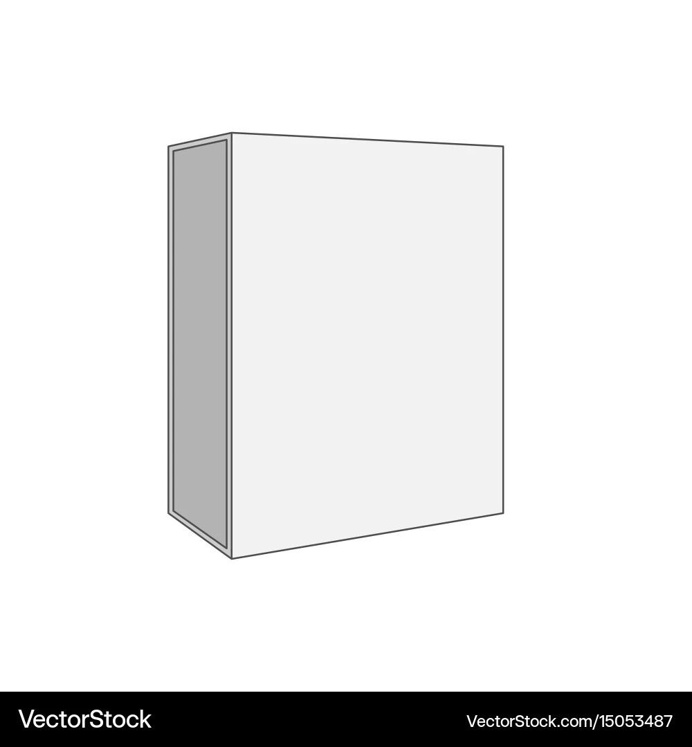 White Blank Box Template Royalty Free Vector Image