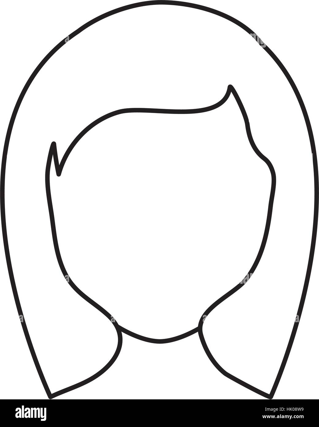 Printable Blank Girl Head