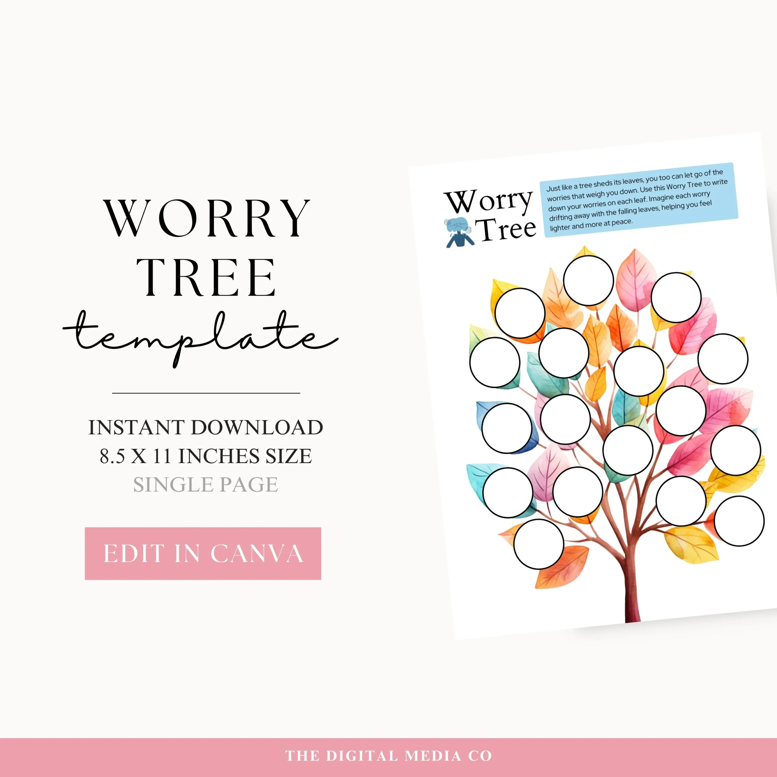 Printable Blank Worry Tree