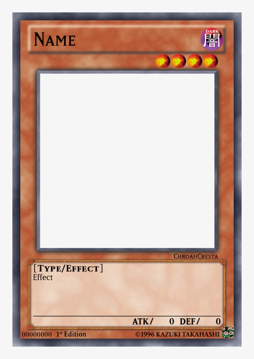 Yugioh card Template Yu Gi Oh Template Transparent PNG 