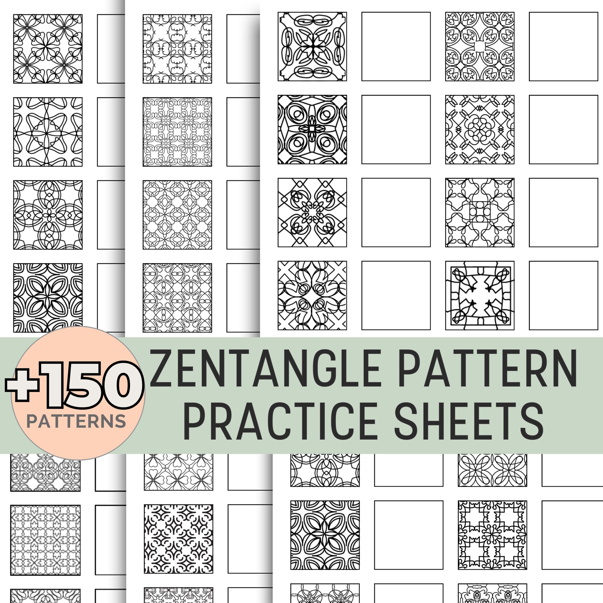 Free Printable Blank Zentangle Worksheet