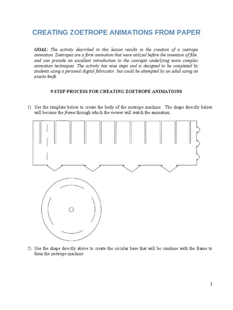 Zoetrope Directions 2 PDF PDF